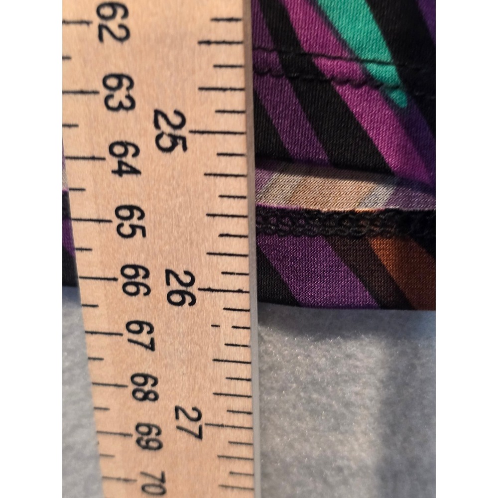 Calvin Klein 1X Plus Size Blouse Purple Pink Abstract 3/4 Sleeve Top CK Logo - Picture 10 of 12